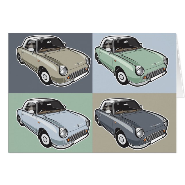 Nissan Figaro in vier Farben (Vorderseite (Horizontal))