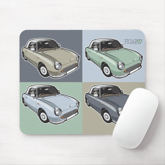 Nissan Figaro in vier Farben Mousepad (Mit Mouse)