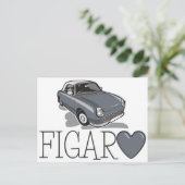 Nissan Figaro Lapiz Gray Postkarte (Stehend Vorderseite)
