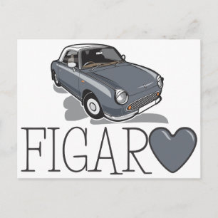 Nissan Figaro Lapiz Gray Postkarte