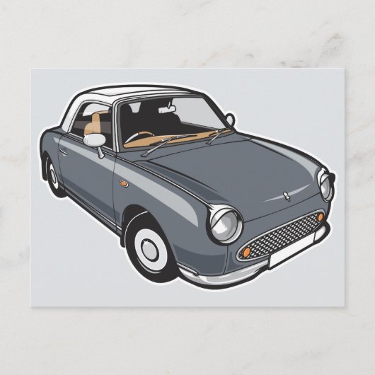Nissan Figaro Lapiz Gray Postkarte (Vorderseite)