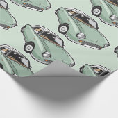 Nissan Figarosmaragdgrün Geschenkpapier (Ecke)