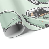 Nissan Figarosmaragdgrün Geschenkpapier (Rolleneckpunkt)