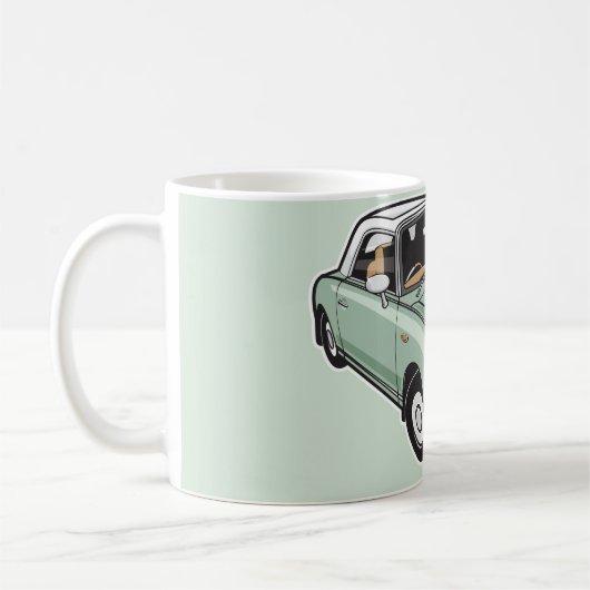 Nissan Figarosmaragdgrün Kaffeetasse (Links)