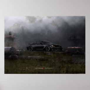 NISSAN GT-R35 1400WHP IN 1800ER GRAVEYARD POSTER