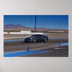 Nissan GT-R35 auf der Strecke Poster