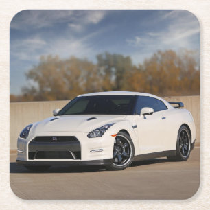 Nissan GT-R 2014 Rechteckiger Pappuntersetzer