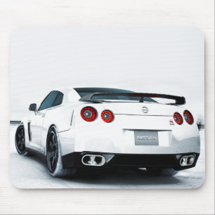 Nissan GT-R-Weiß Mousepad