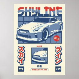 Nissan GTR R35 Poster