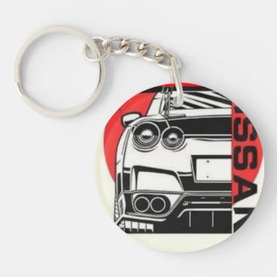 Nissan GTR R35, weil,Schlüsselanhänger aus Acryl Schlüsselanhänger