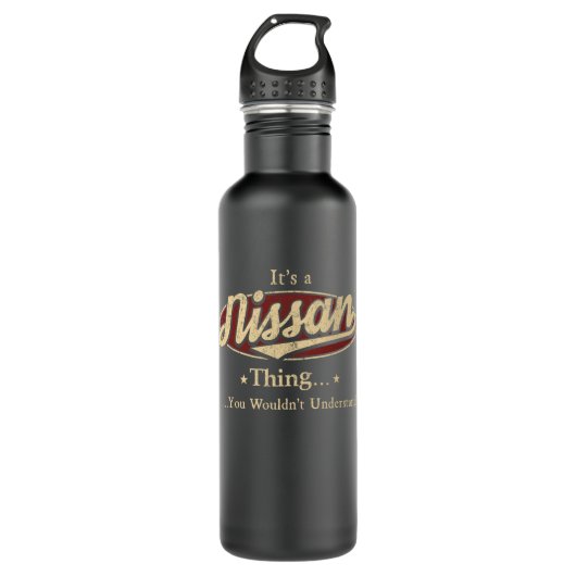 Nissan Name Water Bottle Geschenk Edelstahlflasche (Vorderseite)