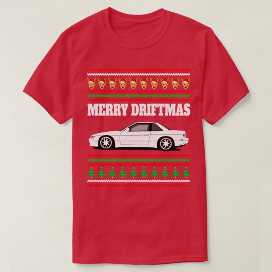 Nissan Silvia S13 Merry Driftmas T-Shirt (Design vorne)