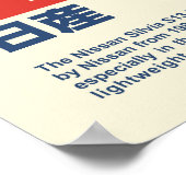 NISSAN SILVIA S13 POSTER (Ecke)