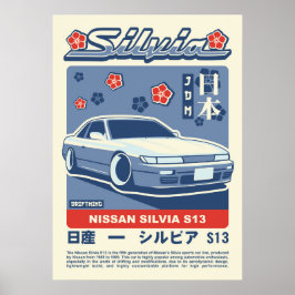 NISSAN SILVIA S13 POSTER