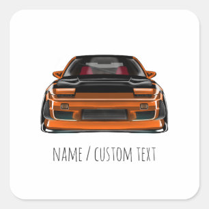 Nissan Silvia S-Chassis 240sx Drift-Spezifikation  Quadratischer Aufkleber