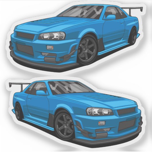 Nissan Skyline Car Sticker (Vorderseite)