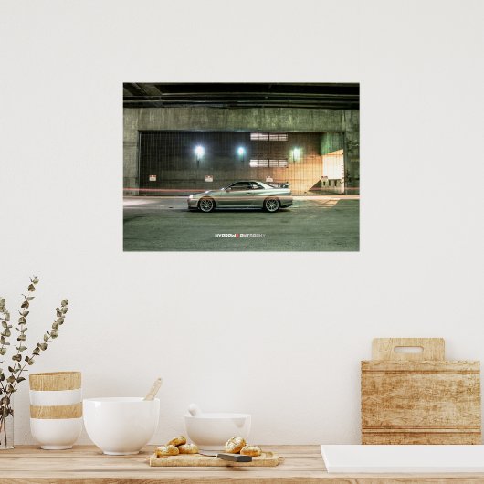Nissan Skyline GT-R34 in Downtown Los Angeles Poster (Küche)