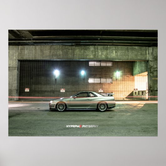 Nissan Skyline GT-R34 in Downtown Los Angeles Poster (Vorne)