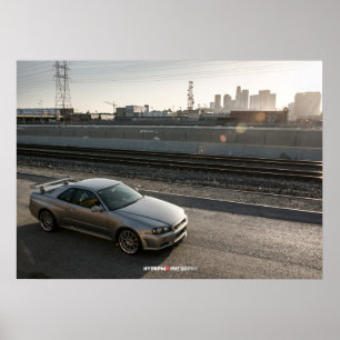 Nissan Skyline GT-R34 in Downtown Los Angeles Poster
