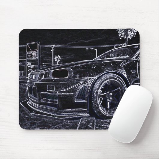 Nissan Skyline GT-r R34 Mousepad (Mit Mouse)