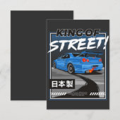 Nissan Skyline GTR Design T - Shirt RSVP Karte (Vorne/Hinten)