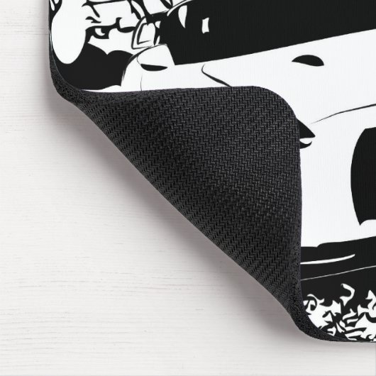 Nissan Skyline GTR mit Graffiti-Hintergrund Mousepad (Ecke)