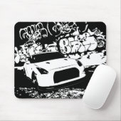 Nissan Skyline GTR mit Graffiti-Hintergrund Mousepad (Mit Mouse)