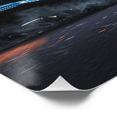 Nissan Skyline GTR R34 Poster - Bayside Blue (Ecke)