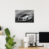 Nissan Skyline GTR R35 Poster (Heimbüro)