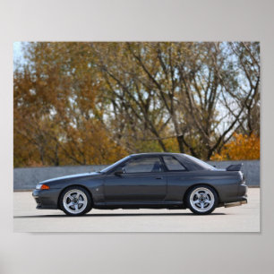 NISSAN SKYLINE R32 GT-r Plakat 1989