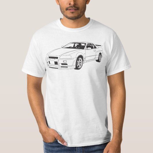 Nissan Skyline R34 GTR T - Shirt (Vorderseite)