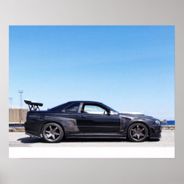 Nissan Skyline R34-Poster Poster