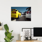 Nissan Skyline R34, R33, R32, R35, Hakosuka GT-R Poster (Heimbüro)