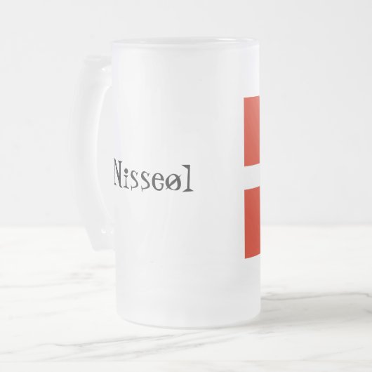 Nisseøl Mattglas Bierglas (Vorderseite Links)