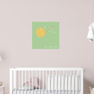 Nistende Vögel Familie Baby Kinderzimmer Kunst Dru Poster