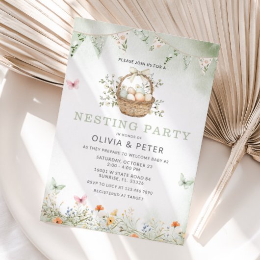 Nistest Party Prep the Nest Baby Dusche Einladung