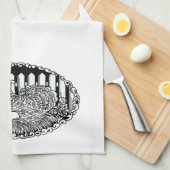 Nistkasten-Henne Geschirrtuch (Viertel Falte)