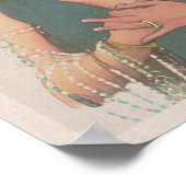 Nita Naldi: Emerald Beauty Art Print (1920) Poster (Ecke)