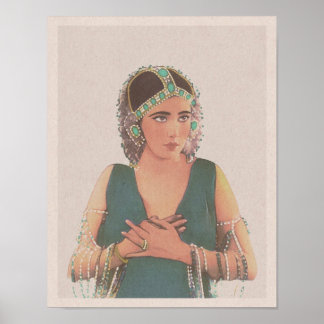 Nita Naldi: Emerald Beauty Art Print (1920) Poster