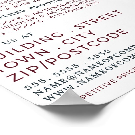 Nitrat, Nitrat-Store, Garnspeicher Poster (Ecke)