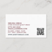 Nitrat, Nitrat-Store, Garnspeicher Visitenkarte (Rückseite)