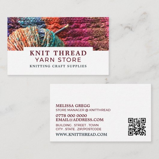 Nitrat, Nitrat-Store, Garnspeicher Visitenkarte (Vorne/Hinten)