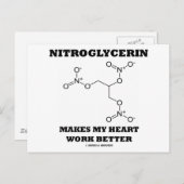 Nitroglycerin Makes My Heart Work Better Postkarte (Vorne/Hinten)