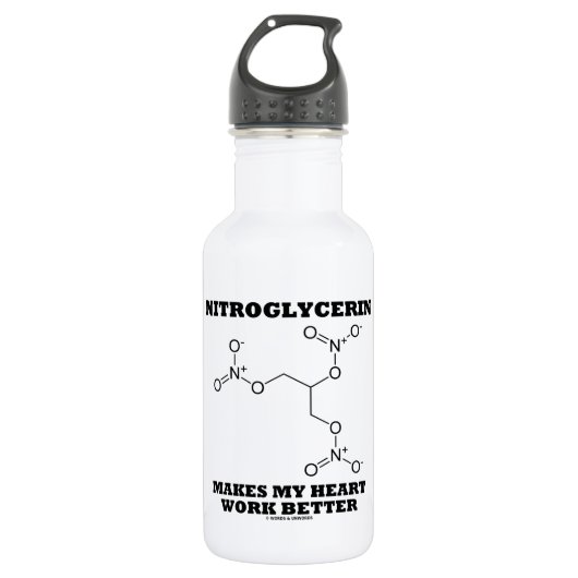 Nitroglyzerin macht meine Herz-Arbeit besser Trinkflasche (Vorderseite)