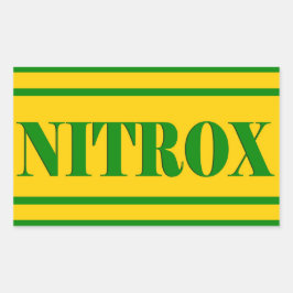 NITROX DIVING LOGO NITROX SCUBA DIVER - RECHTECKIGER AUFKLEBER