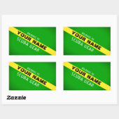 NITROX FLAG. MARK-AUSRÜSTUNG MIT PERSÖNLICHEM NAME RECHTECKIGER AUFKLEBER (Blatt)