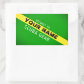 NITROX FLAG. MARK-AUSRÜSTUNG MIT PERSÖNLICHEM NAME RECHTECKIGER AUFKLEBER (Tasche)