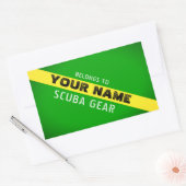 NITROX FLAG. MARK-AUSRÜSTUNG MIT PERSÖNLICHEM NAME RECHTECKIGER AUFKLEBER (Umschlag)