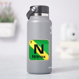 Nitrox-Taucher-Flagge Periodensystem-Aufkleber Aufkleber