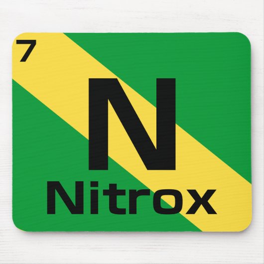 Nitrox-Tauchflagge Periodensystem-Mauspad Mousepad (Vorne)
